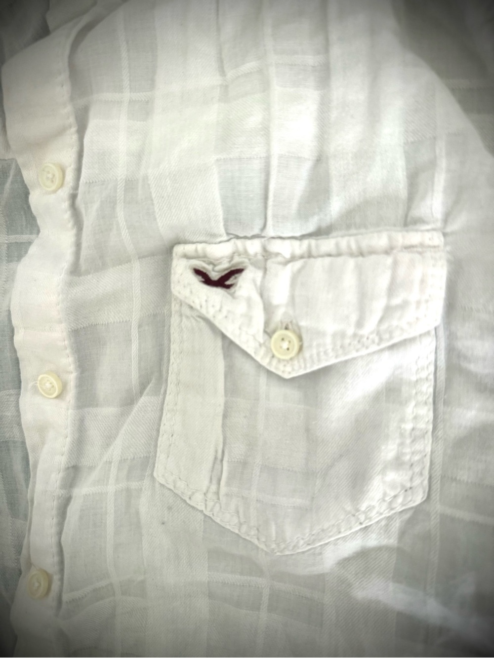 Hollister White Linen Blend
Button Down 🐝 - Picture 3 of 4